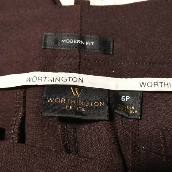Worthington Modern Fit Brown Trousers NWT - Picture 2 of 6